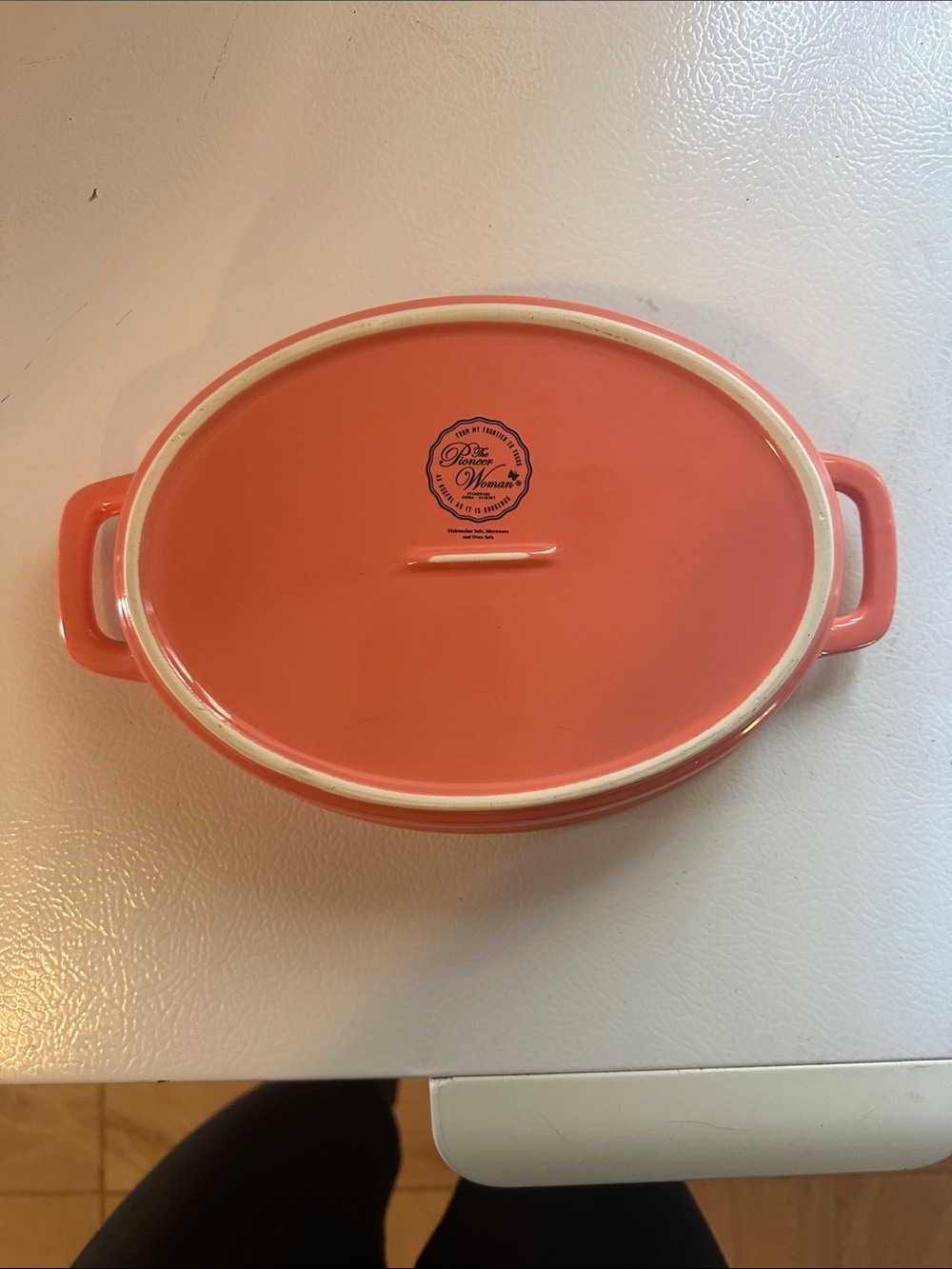 The Pioneer Woman Sweet Rose Coral Ceramic Serving Dish - Picture 4 of 4